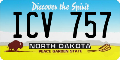 ND license plate ICV757