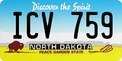 ND license plate ICV759