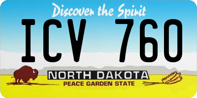 ND license plate ICV760