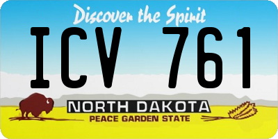 ND license plate ICV761