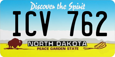 ND license plate ICV762