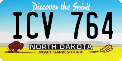ND license plate ICV764