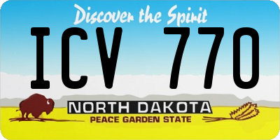 ND license plate ICV770