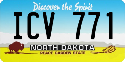 ND license plate ICV771