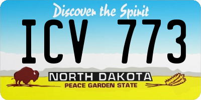 ND license plate ICV773