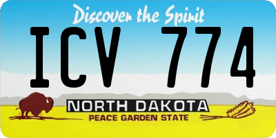 ND license plate ICV774