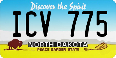 ND license plate ICV775
