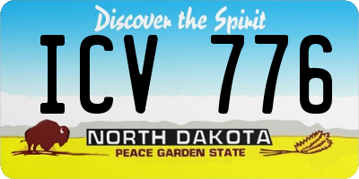 ND license plate ICV776