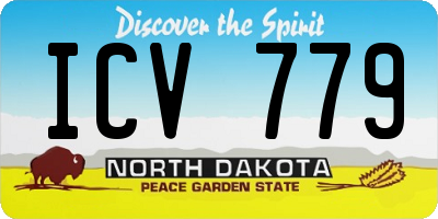 ND license plate ICV779
