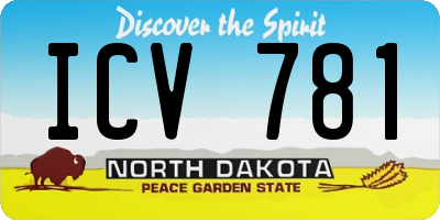 ND license plate ICV781
