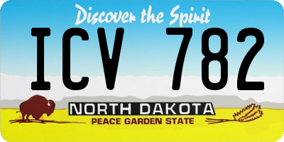 ND license plate ICV782