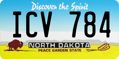 ND license plate ICV784