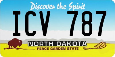 ND license plate ICV787