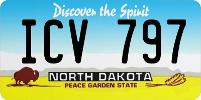 ND license plate ICV797