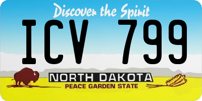 ND license plate ICV799
