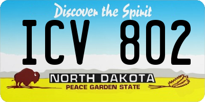 ND license plate ICV802
