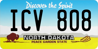 ND license plate ICV808