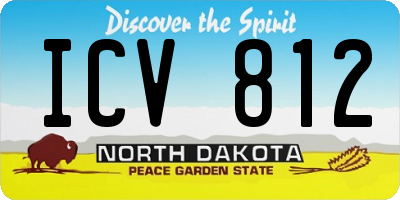 ND license plate ICV812