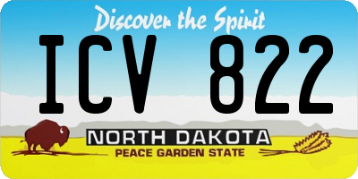 ND license plate ICV822