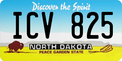 ND license plate ICV825