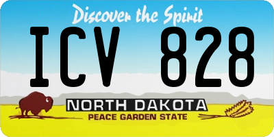 ND license plate ICV828