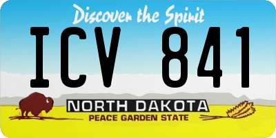 ND license plate ICV841