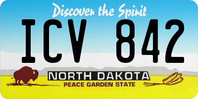 ND license plate ICV842