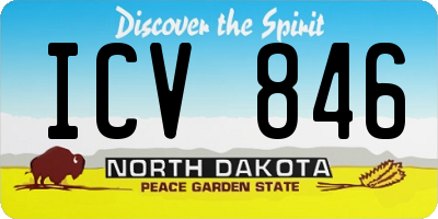 ND license plate ICV846