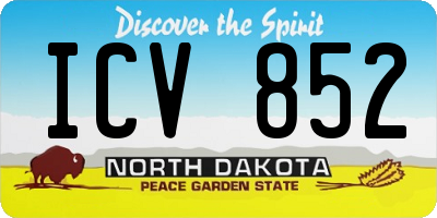 ND license plate ICV852