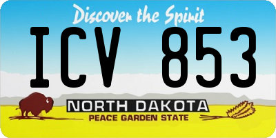 ND license plate ICV853