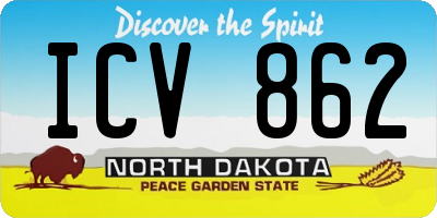 ND license plate ICV862
