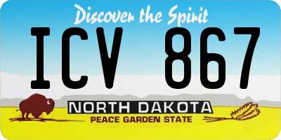 ND license plate ICV867