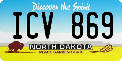 ND license plate ICV869