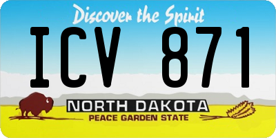 ND license plate ICV871