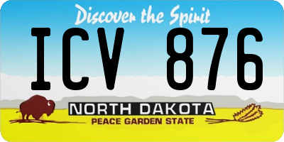 ND license plate ICV876