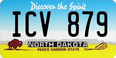 ND license plate ICV879