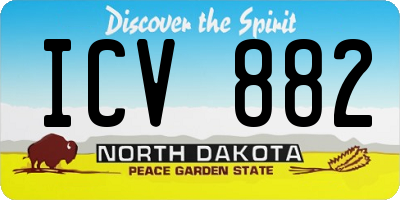 ND license plate ICV882