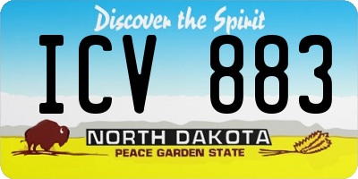 ND license plate ICV883