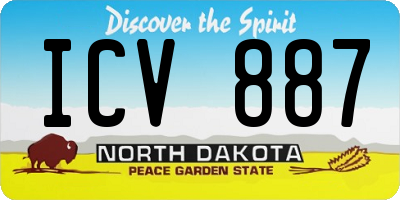 ND license plate ICV887