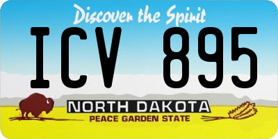 ND license plate ICV895