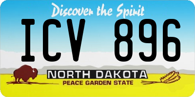 ND license plate ICV896