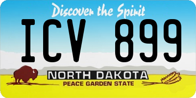 ND license plate ICV899