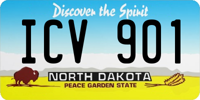 ND license plate ICV901