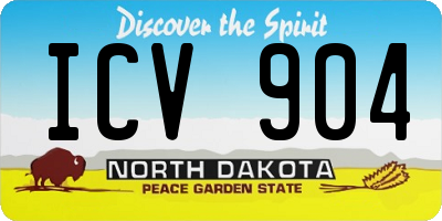 ND license plate ICV904