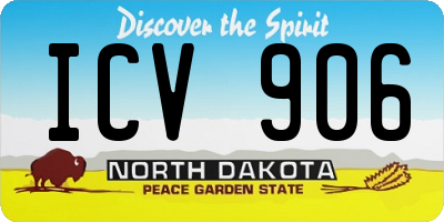 ND license plate ICV906