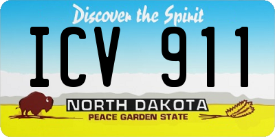 ND license plate ICV911