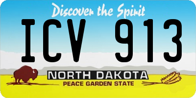 ND license plate ICV913