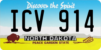 ND license plate ICV914