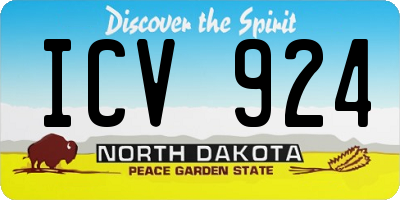 ND license plate ICV924