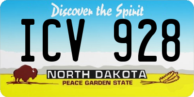 ND license plate ICV928